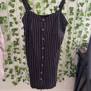 Striped button down dress